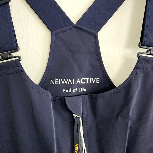 NEW Neiwai Active Flare Bib Snow Pants in Midnight Navy Blue - Picture 9 of 13